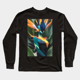 Tropical bird of paradise Long Sleeve T-Shirt